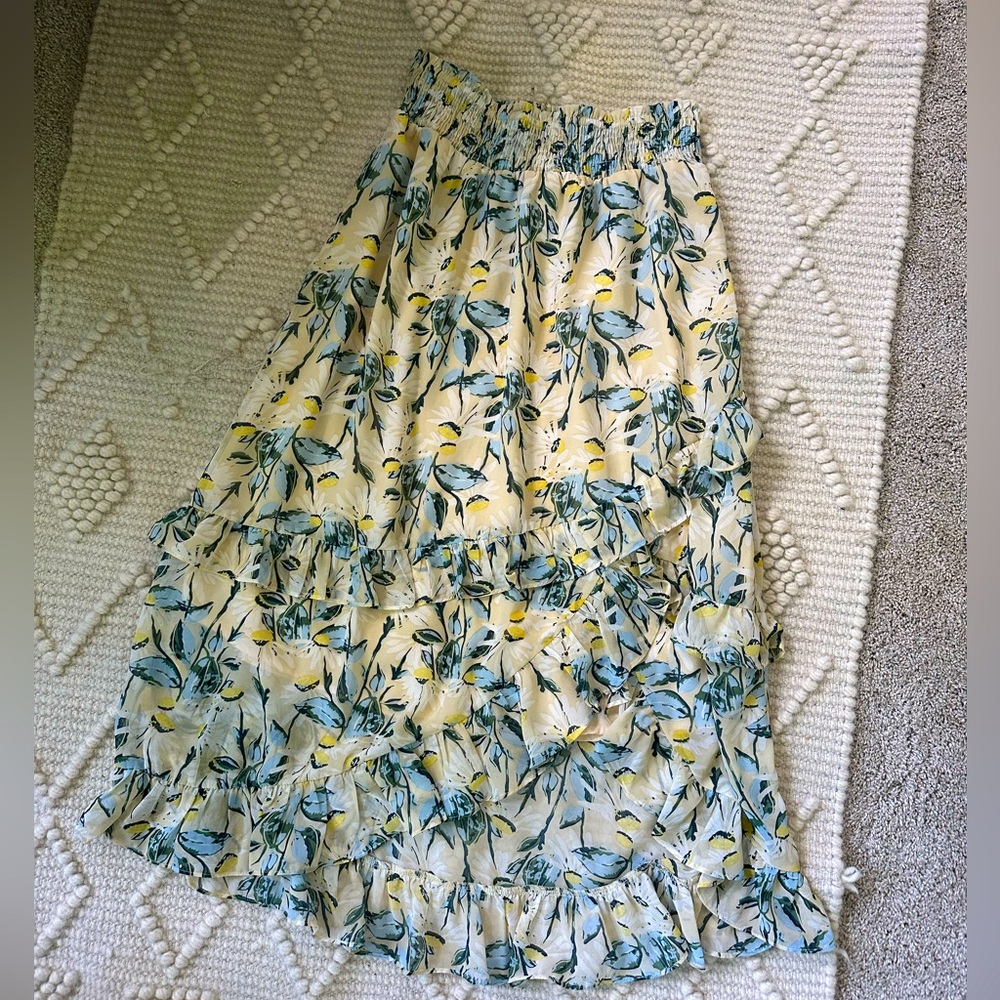wrap midi skirt
